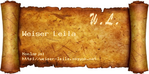 Weiser Leila névjegykártya
